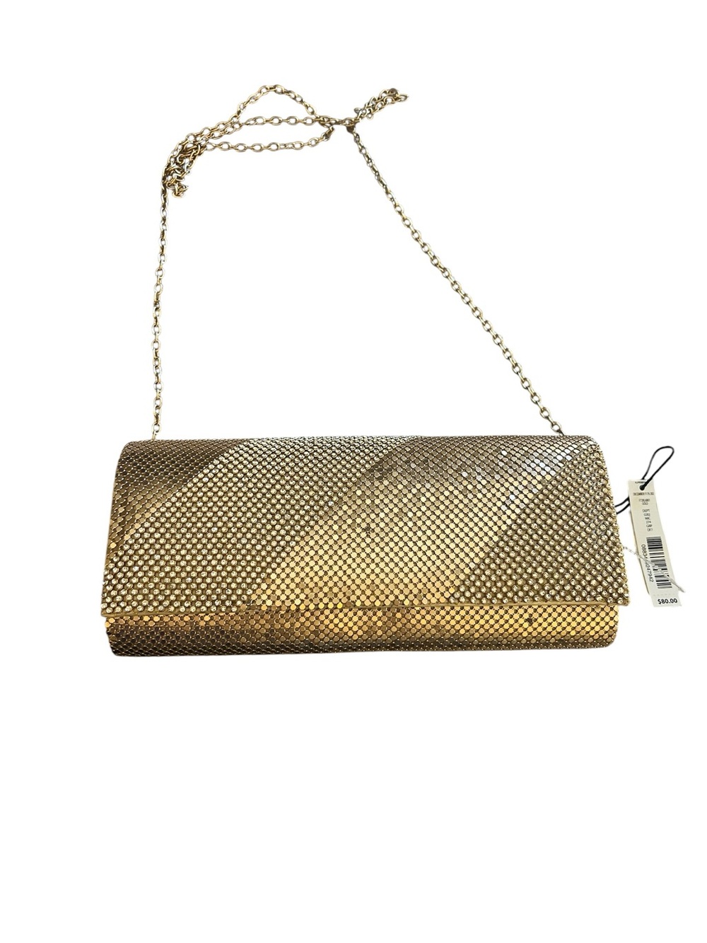 Kate Landry Gold Mesh Clutch with Chain Strap NEW!!
